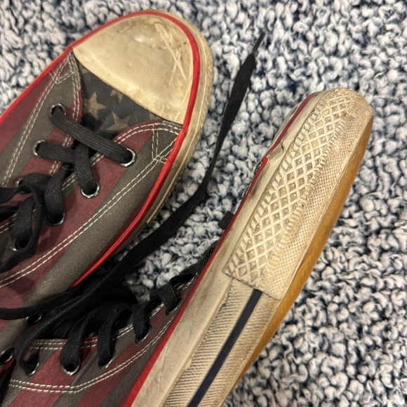 John Varvatos / Chuck Taylor Converse All Star stars n stripes high-tops - Picture 12 of 16